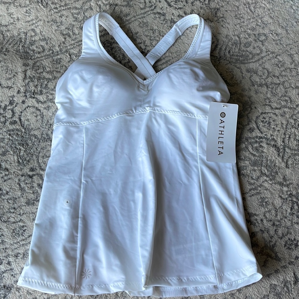 NWT Athleta be bold support top in white size small